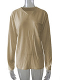 Khaki mit Tasche, Langarm