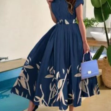Damen Maxikleid mit floralem Design Fudus
