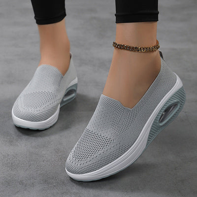 Damen Atmungsaktive Slip-On Lauf-Sneaker mit Luftkissen Unterstützung Fudus