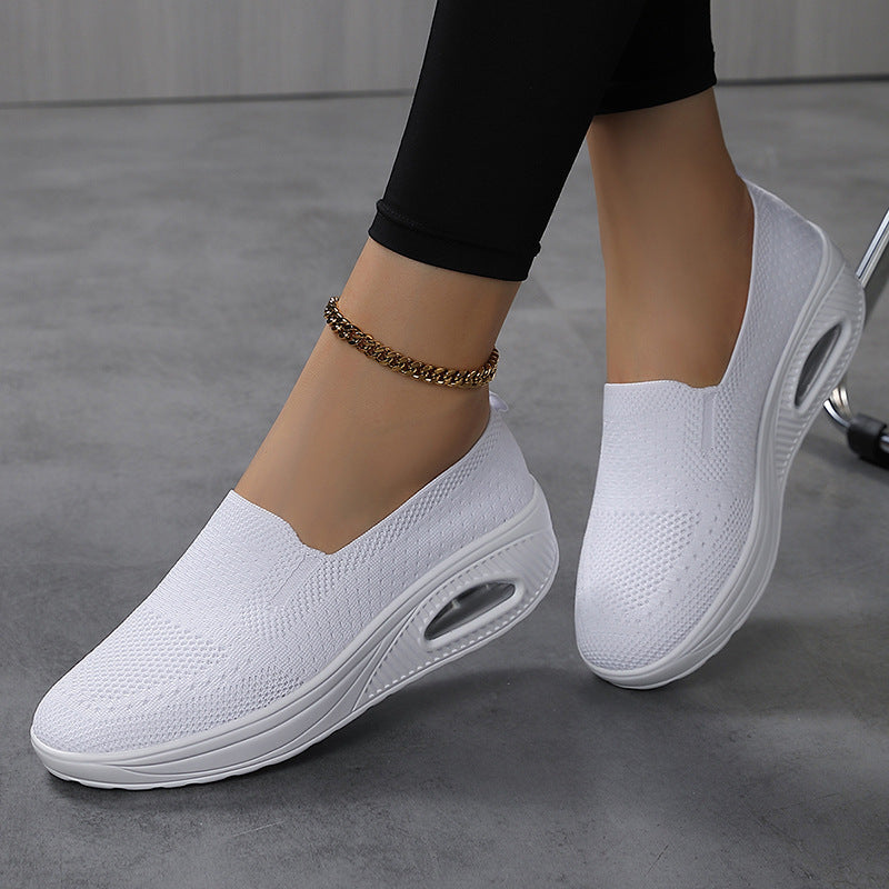 Damen Atmungsaktive Slip-On Lauf-Sneaker mit Luftkissen Unterstützung Fudus