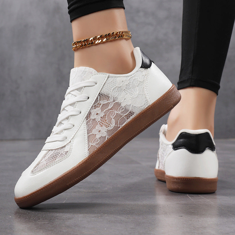 Damen Spitze-Overlay Freizeit Sneaker Fudus