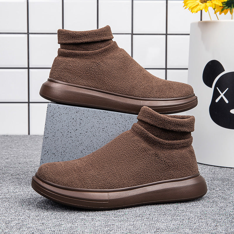 Damen Gemütliche Knöchelhöhe Strick Sneakers Fudus