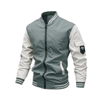 Bomberjacke Herren | Zweifarbige Reißverschluss Jacke