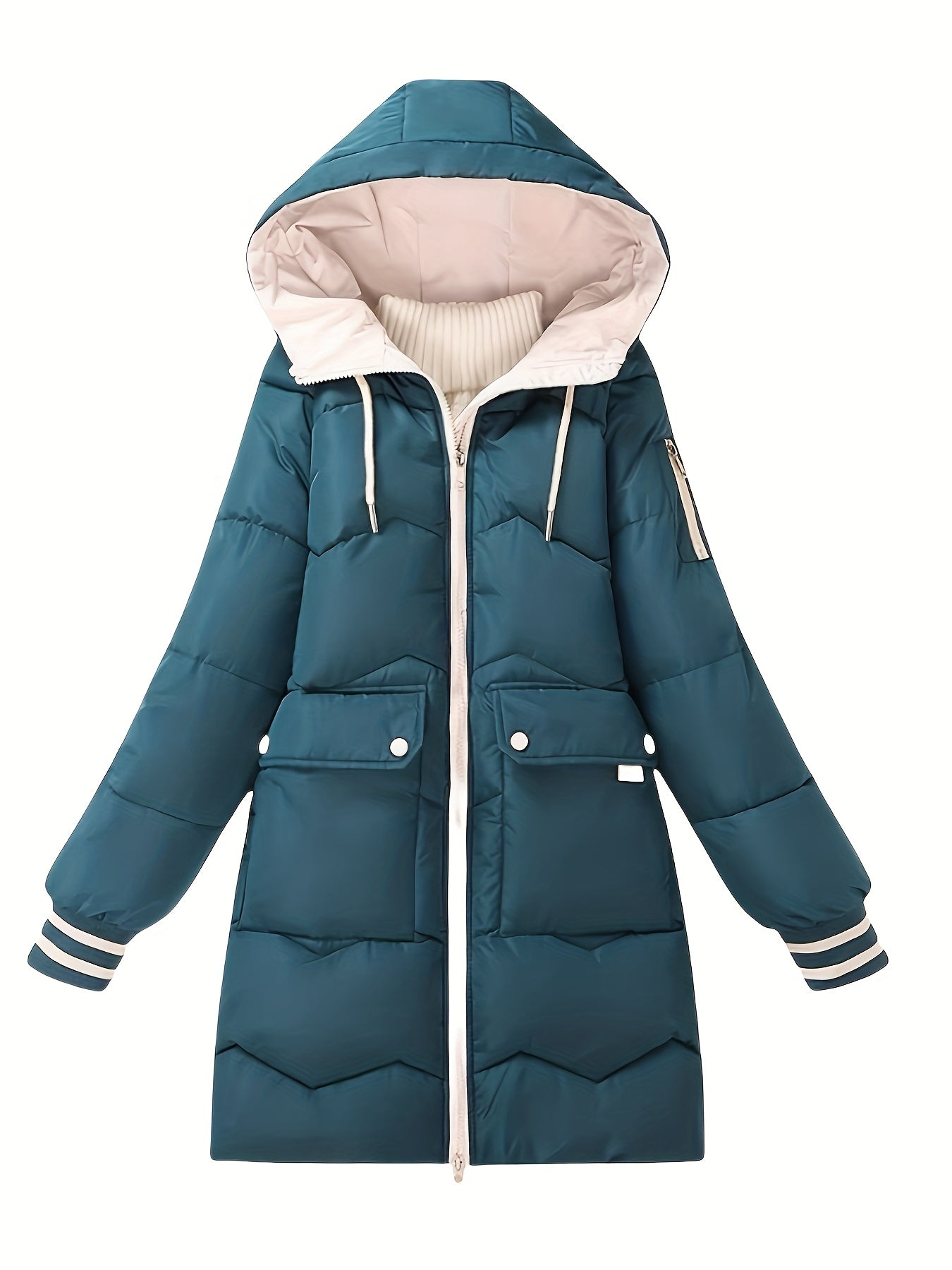 Warmer Damen Wintermantel mit Kapuze - Gesteppt, Winddicht & Modern