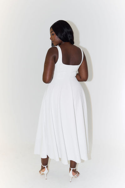 Midikleid mit Trägern | Ausgestellter Rock | Zeitlose Eleganz