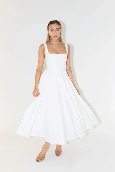 Mirelle™ – Damen Midi Kleid mit Hoher Taille für Stilvollen Komfort