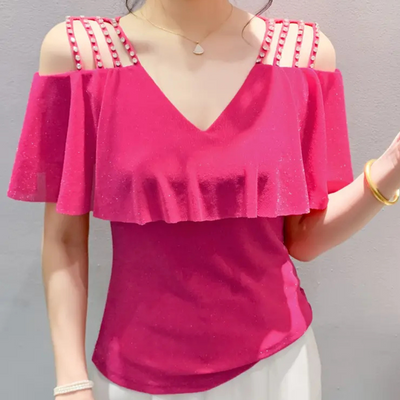 Vera - Stilvolle Bluse mit V-Ausschnitt Damen Vielseitig