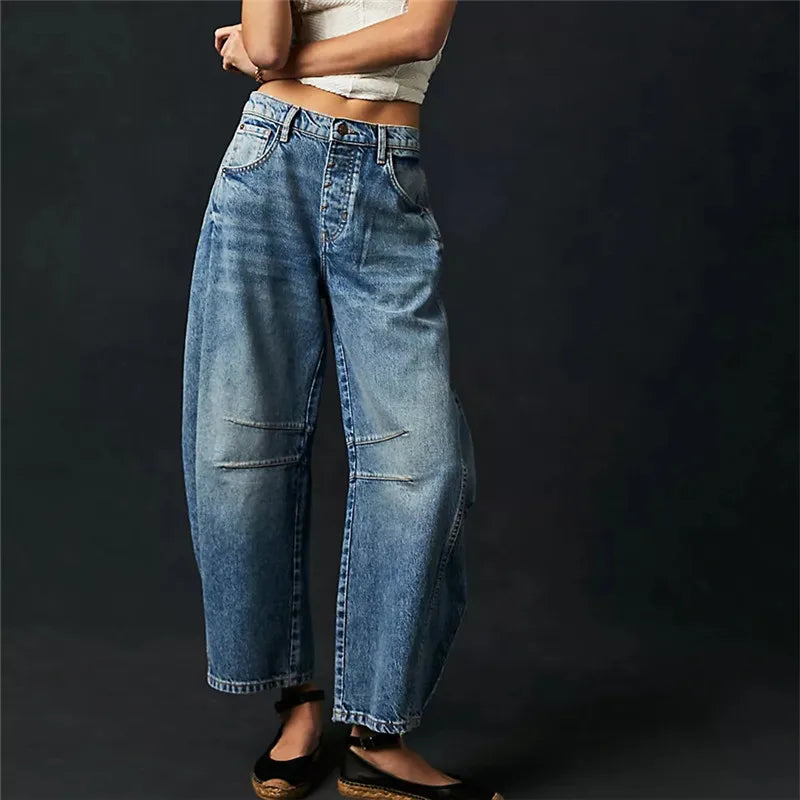 Damen Retro Jeanshose - Lässiger Schnitt