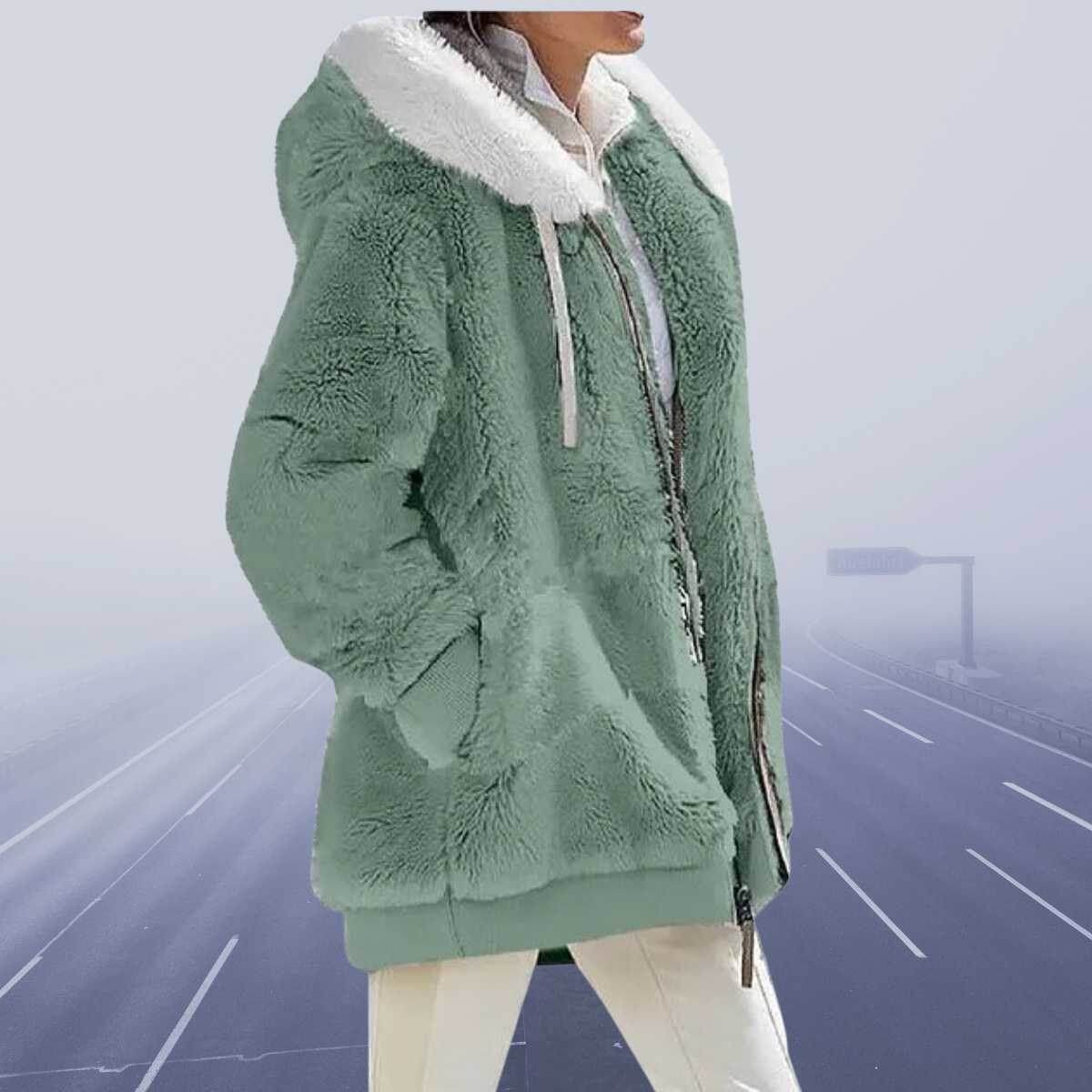 Damen Oversized Teddyjacke | Kuschelig & Warm | Wintermantel