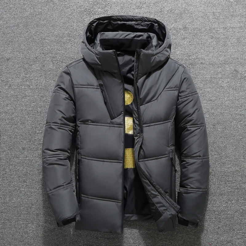 Warme Herren-Winterjacke mit Daunenfüllung
