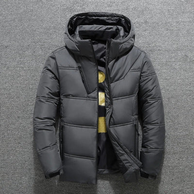 Warme Herren-Winterjacke mit Daunenfüllung