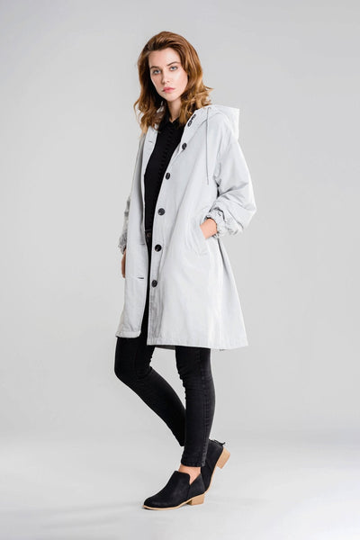 Wasserfeste Damen-Regenjacke mit Kapuze | Warm & Winddicht | Übergroße Passform