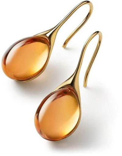 Kristalltröpfchen-Ohrringe in Gold und Silber