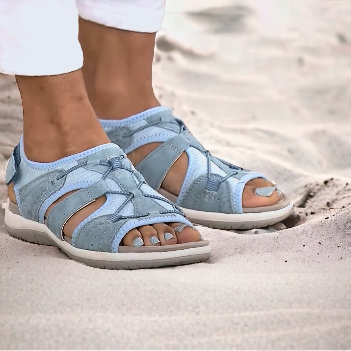 Alexis - Sandalen mit offenem Zehenbereich | Sandalen mit mehreren verstellbaren Riemen