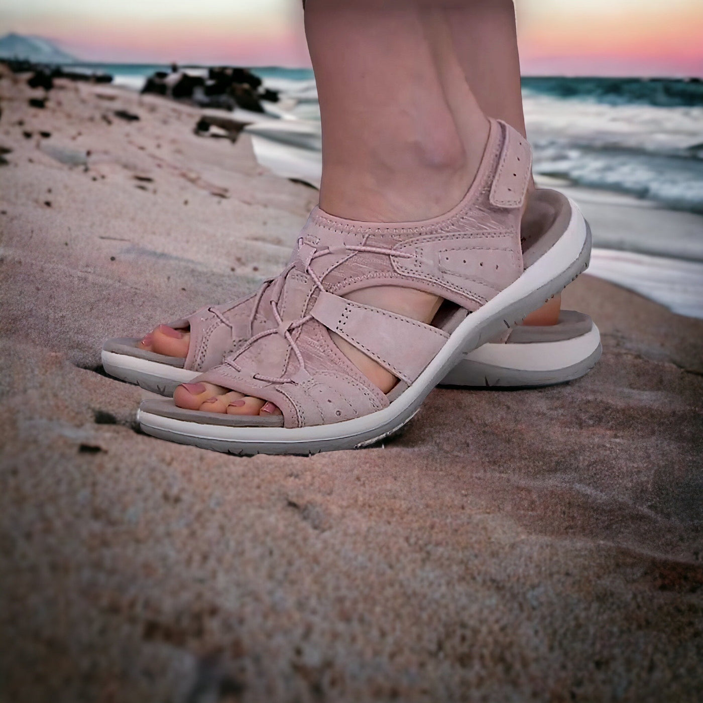 Alexis - Sandalen mit offenem Zehenbereich | Sandalen mit mehreren verstellbaren Riemen