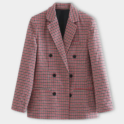 Maßgeschneiderter Blazer mit Karomuster für Frauen