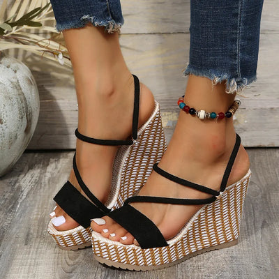 Viasole™ – Damen Plateau Sandalen mit Eleganter Peep Toe Design