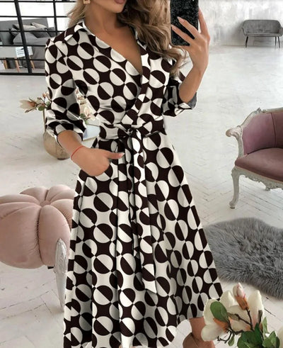 Damen Wickelkleid mit Riemen - Eleganter Schnitt, Vielseitig Tragbar