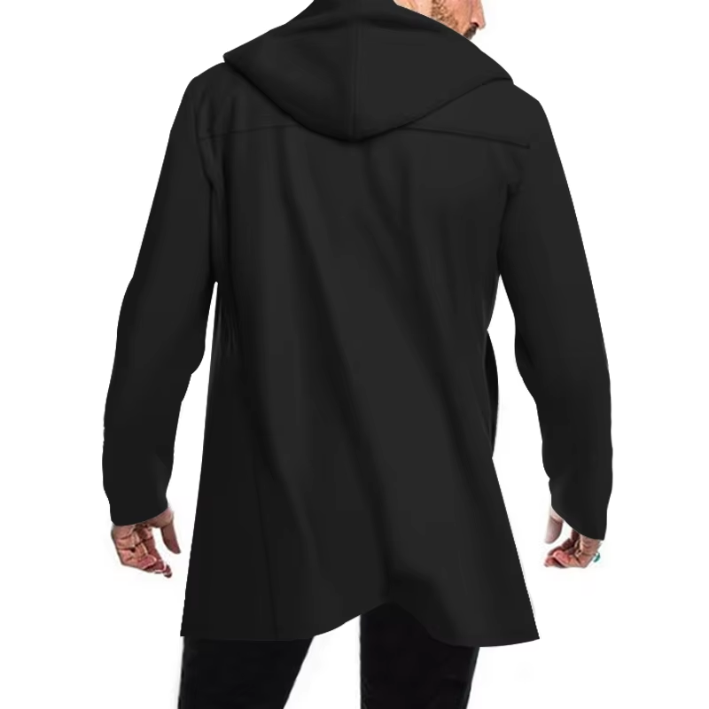 Herren Wollmantel Mit Kapuze - Doppelreihig Warm & Elegant