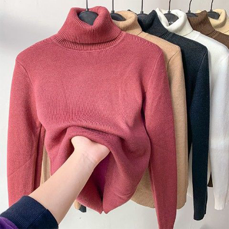 Damen Rollkragen-Pullover aus reiner Alpakawolle - Extra Warm & Weich