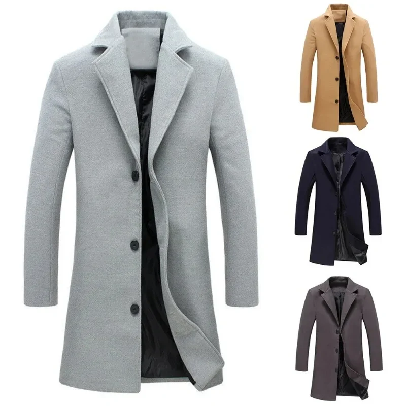 Herren Wintermantel - Eleganter Wollmantel mit warmer Fütterung für Business & Freizeit