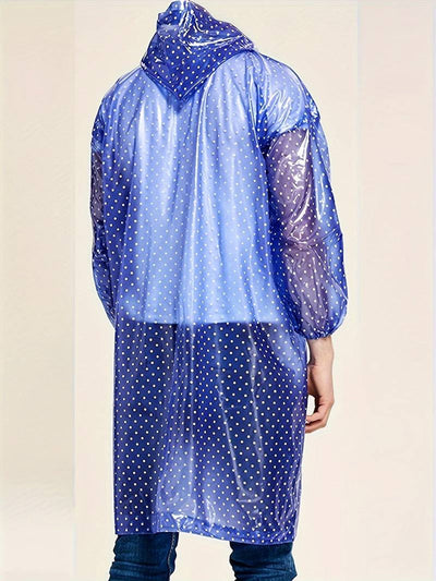 Wasserdichte Damen-Regenjacke mit Kapuze und modischem Punktmuster