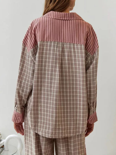 Damen 2-teiliges Pyjama-Set aus Baumwolle - Weich & Atmungsaktiv