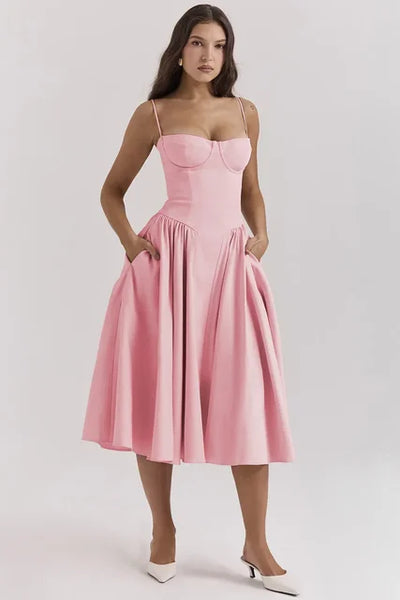 Alora™ – Damen Maxikleid Sommer Off-Shoulder Stil Bequem & Elegant