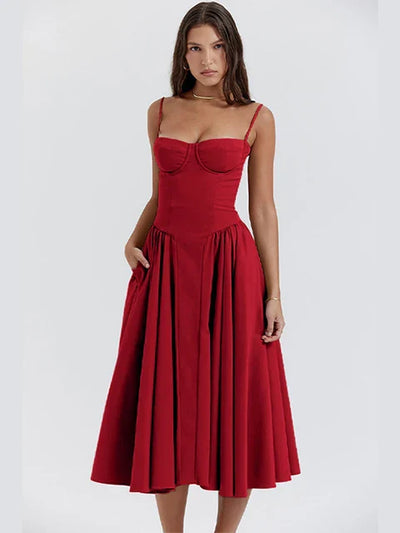 Alora™ – Damen Maxikleid Sommer Off-Shoulder Stil Bequem & Elegant