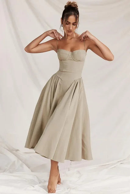 Alora™ – Damen Maxikleid Sommer Off-Shoulder Stil Bequem & Elegant