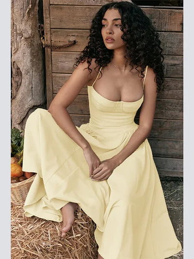 Alora™ – Damen Maxikleid Sommer Off-Shoulder Stil Bequem & Elegant