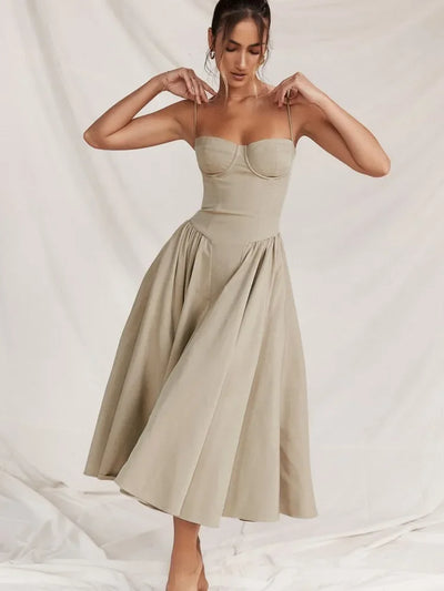 Alora™ – Damen Maxikleid Sommer Off-Shoulder Stil Bequem & Elegant