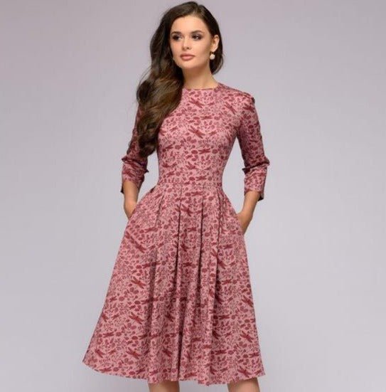Vintara™ – Elegantes Damenkleid im Retro Stil, Figurbetont & Vielseitig