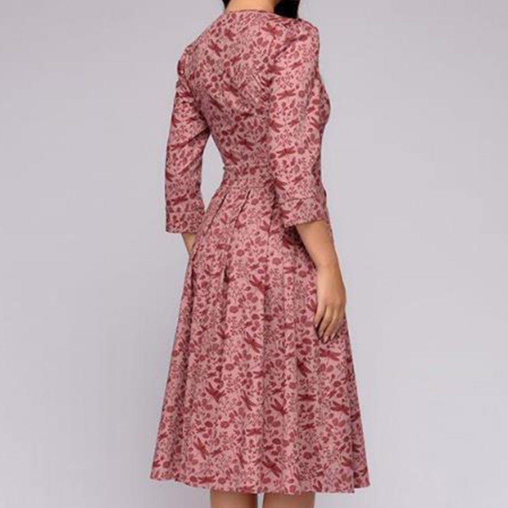 Vintara™ – Elegantes Damenkleid im Retro Stil, Figurbetont & Vielseitig