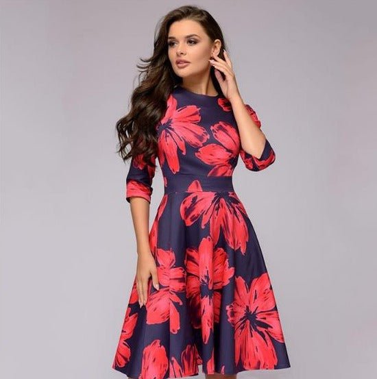 Vintara™ – Elegantes Damenkleid im Retro Stil, Figurbetont & Vielseitig