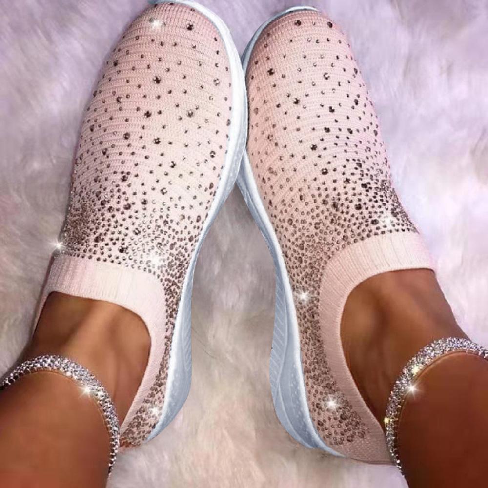 Fudus | Rhinestone Weiches Sohle Atmungsaktive Sneaker