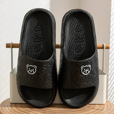 Damen Hausschuhe mit Cartoon-Bären-Design | Bequem