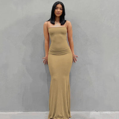 Vivara™ – Sexy Maxikleid mit Spaghettiträgern