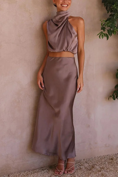 Deslie - Elegantes Maxikleid Set | Maxikleid Set | Zeitlos Sexy Kleid