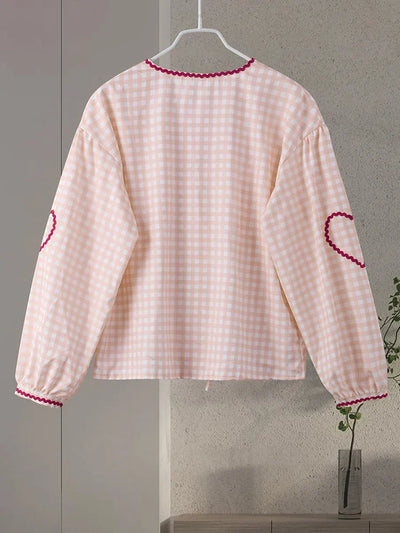 Bluse mit V-Ausschnitt | Verspielte Details | Femininer Charme