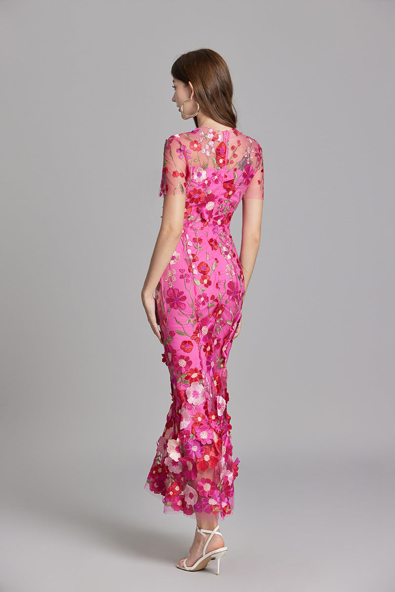 Chinny - Bohemian Transparentes Besticktes Kleid