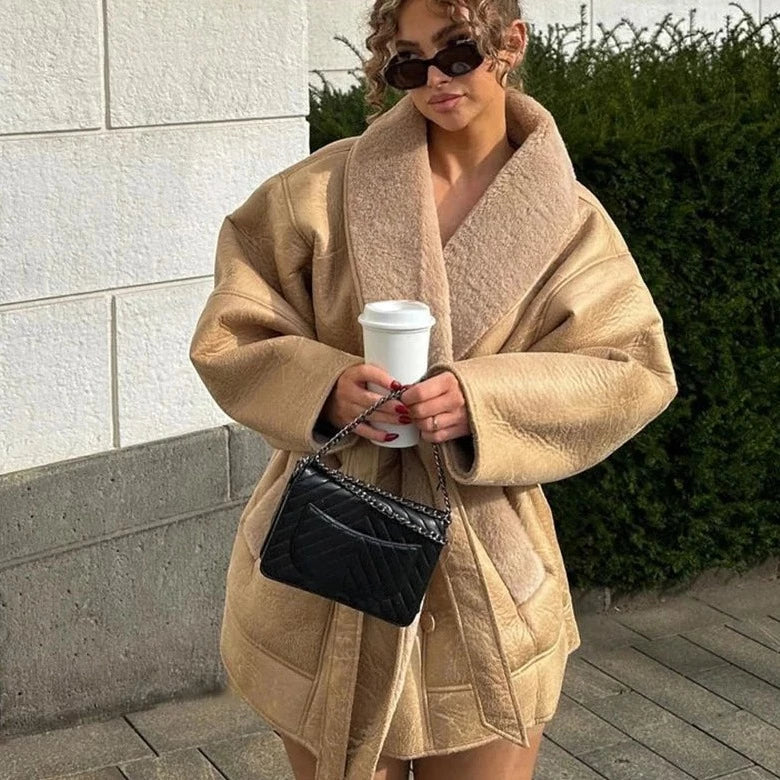 Jolie - Winter Pelz Lederjacke