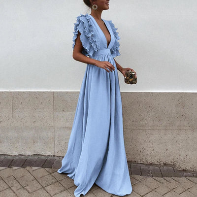 Vivienne™ – Damen Kleid mit Romantischen Rüschenärmeln