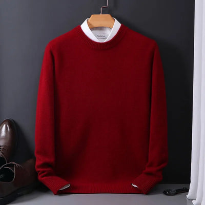 Weicher Strickpullover mit Rundhalsausschnitt für Herren