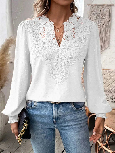 V-Ausschnitt Bluse für Damen – Azelina