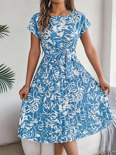 Liriane | Figurschmeichelndes Kleid mit Blumenmuster