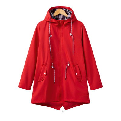 Damen Kapuze Wasserdichter Trenchcoat | Lässig