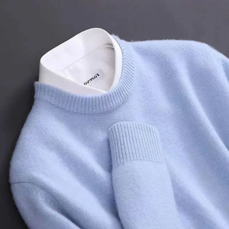 Weicher Strickpullover mit Rundhalsausschnitt für Herren
