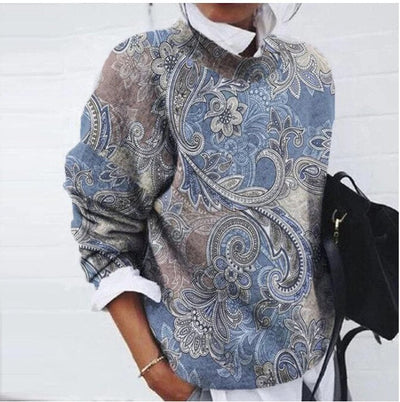 Stylischer Blumen-Pullover für die kühle Jahreszeit - Komfort und Eleganz für Anna