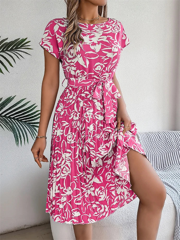 Liriane | Figurschmeichelndes Kleid mit Blumenmuster